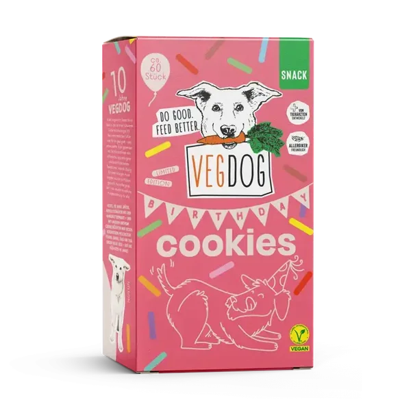 Biscuits d'anniversaire VEGDOG 400 g édition limitée