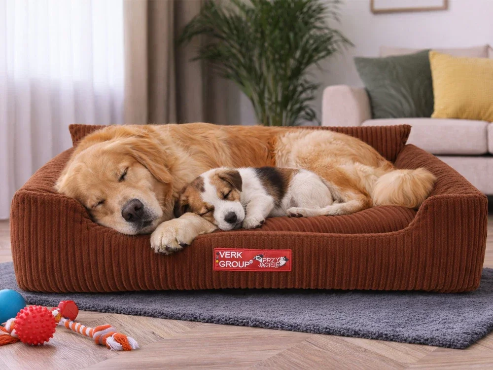 Panier pour chien/chat en peluche douce antidérapante et confortable, taille L.