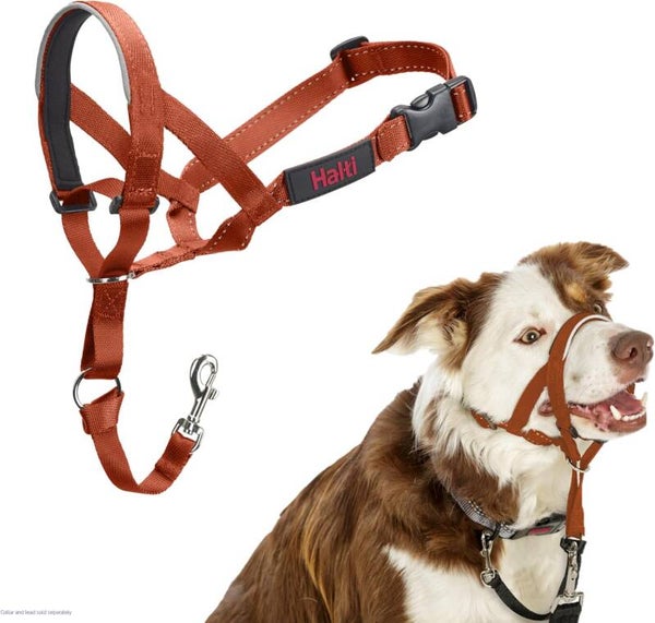 Licol HALTI - Pour que votre chien arrête de tirer sur sa laisse, Partie entièrement matelassée sur le museau, Colliers anti-traction pour chiens