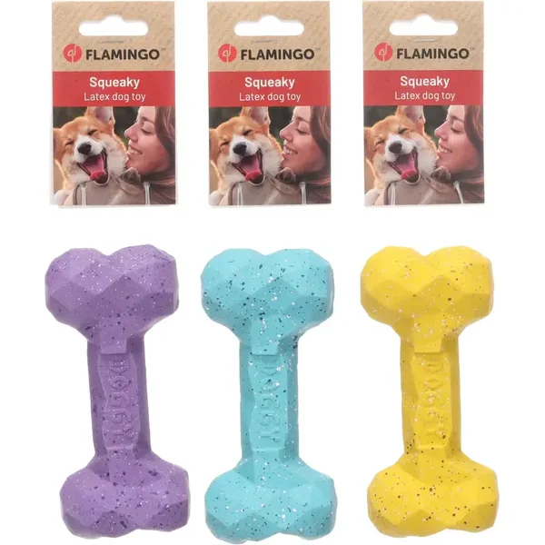 🦴 Jouet pour chien Freckles – Os en latex avec son (Taille M) 🐶