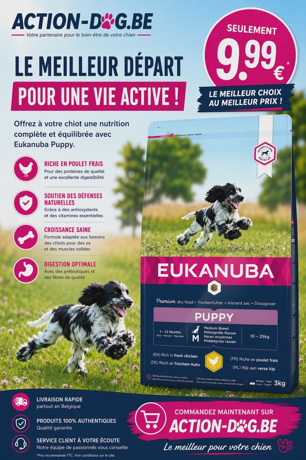 Eukanuba Puppy 3 kg  (DLC 16-03-2027)