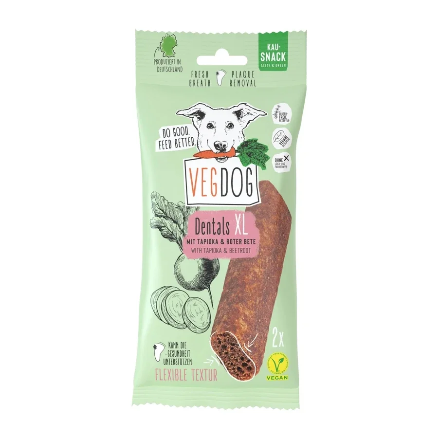 DENTALS XL 100 g - friandises à mâcher pour grands chiens VEGDOG