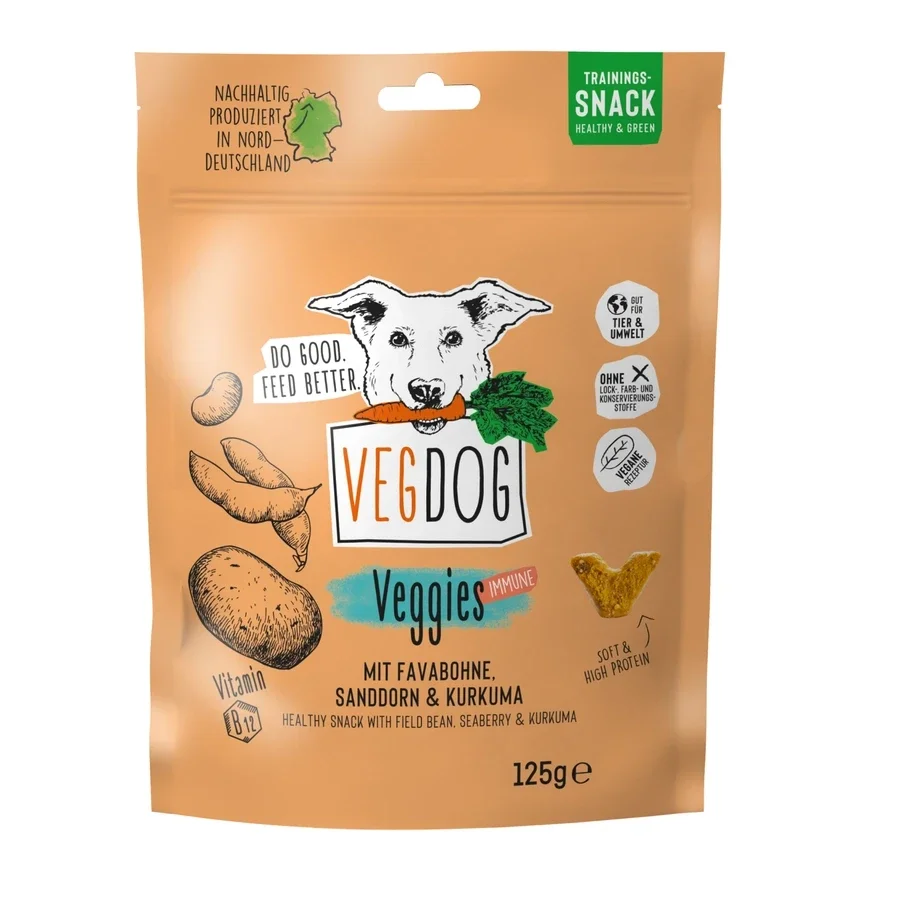 VEGDOG VEGGIES immune, encas sain vegan 125 g