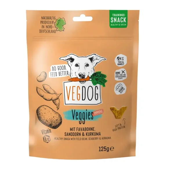 VEGDOG VEGGIES immune, encas sain vegan 125 g