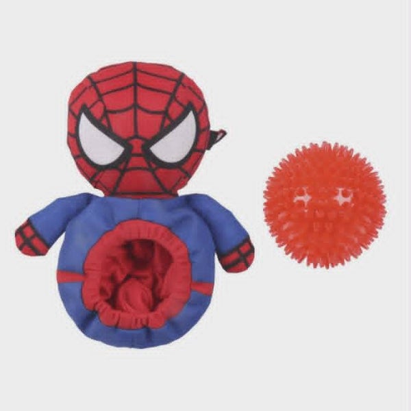 Peluche solide  avec balle pour chien Spiderman