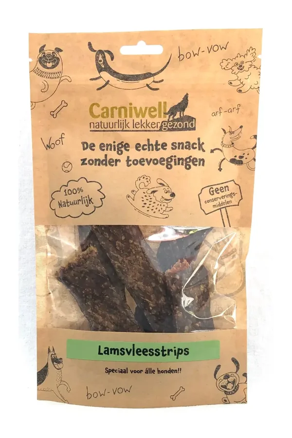 Bandes de viande d'agneau Carniwell 100g