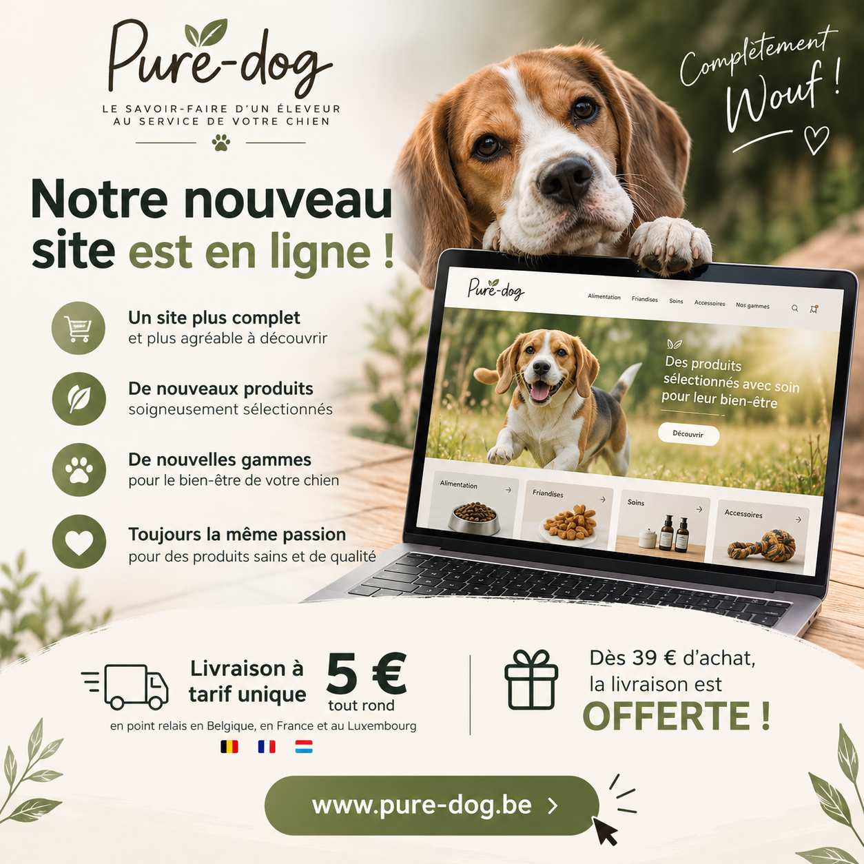 Pure-dog - Notre nouveau site est en ligne !