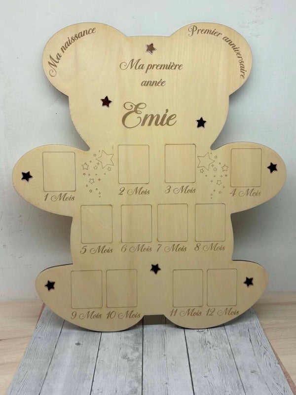 Ourson premier année de bébé en forme d'ourson