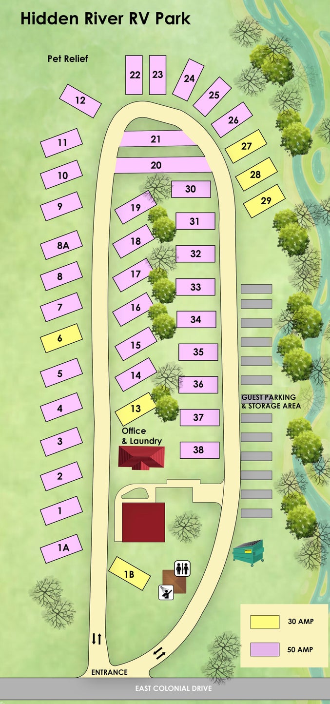 Rates | Hidden River RV Park