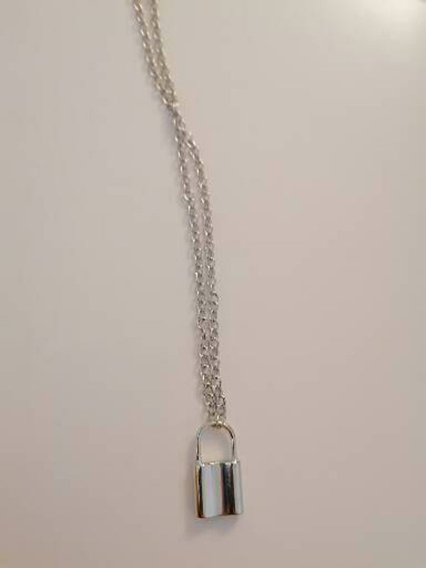 Slot ketting zilver