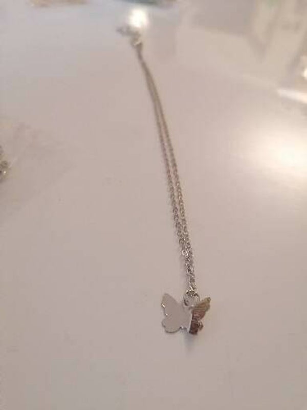 Vlinder ketting  zilver