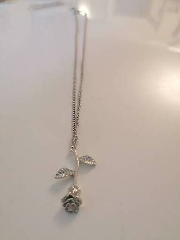 Roos ketting zilver