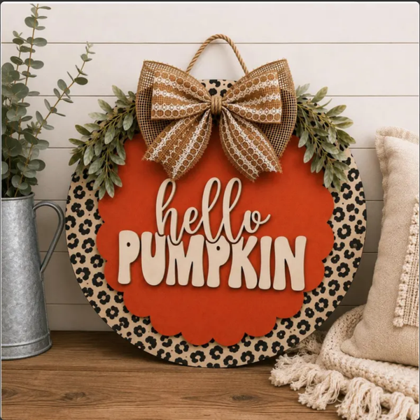Hello Pumpkin/Leopard Print