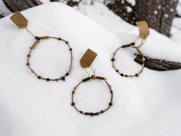 Handcrafted Hemp & Stone Necklaces