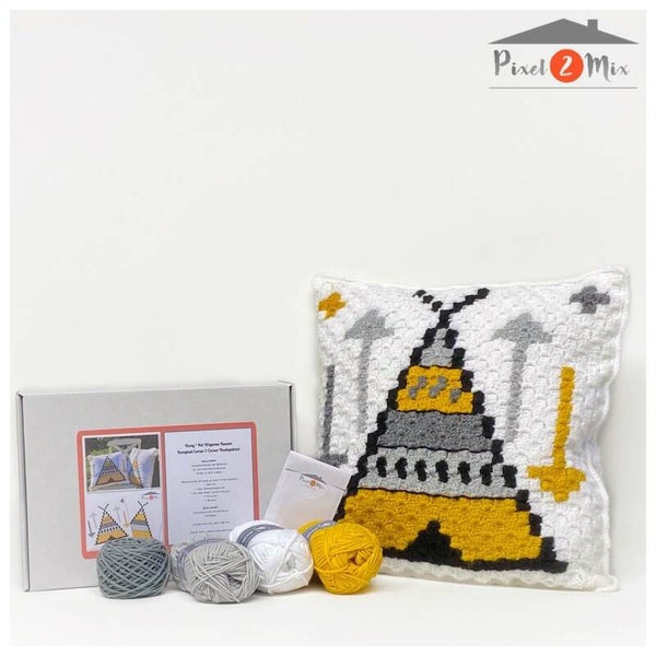 Daxy - Het Wigwam Kussen - C2C Haakpakket