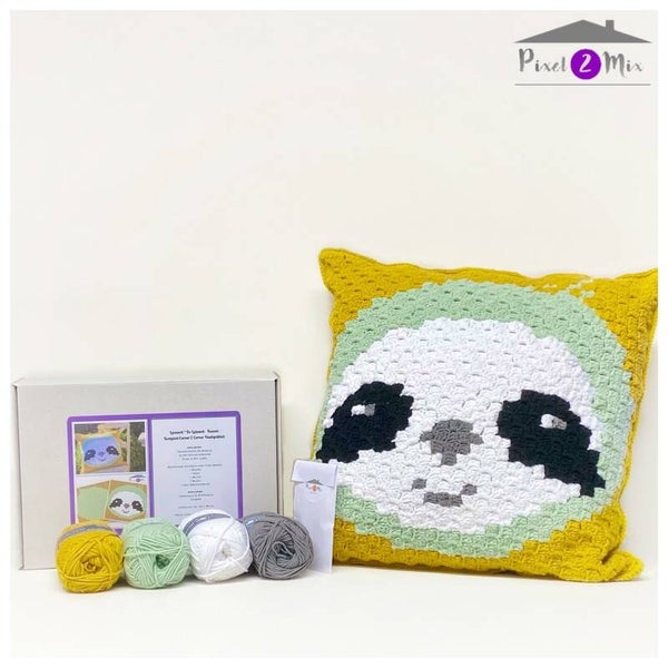 Lennard - De Luiaard - Kussen - C2C Haakpakket