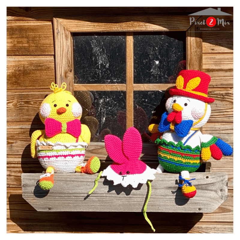 Coco - Het Kippetje & Cucu - Het Haantje - Boerderij liefde 💖 : Amigurumi Kip Haken, Amigurumi Haan Haken, Amigurumi Pasen Haken. Ontdek de betoverende wereld van haakcreaties met Coco - Het Kippetje en Cucu - Het Haantje, het meest charmante duo op de bo