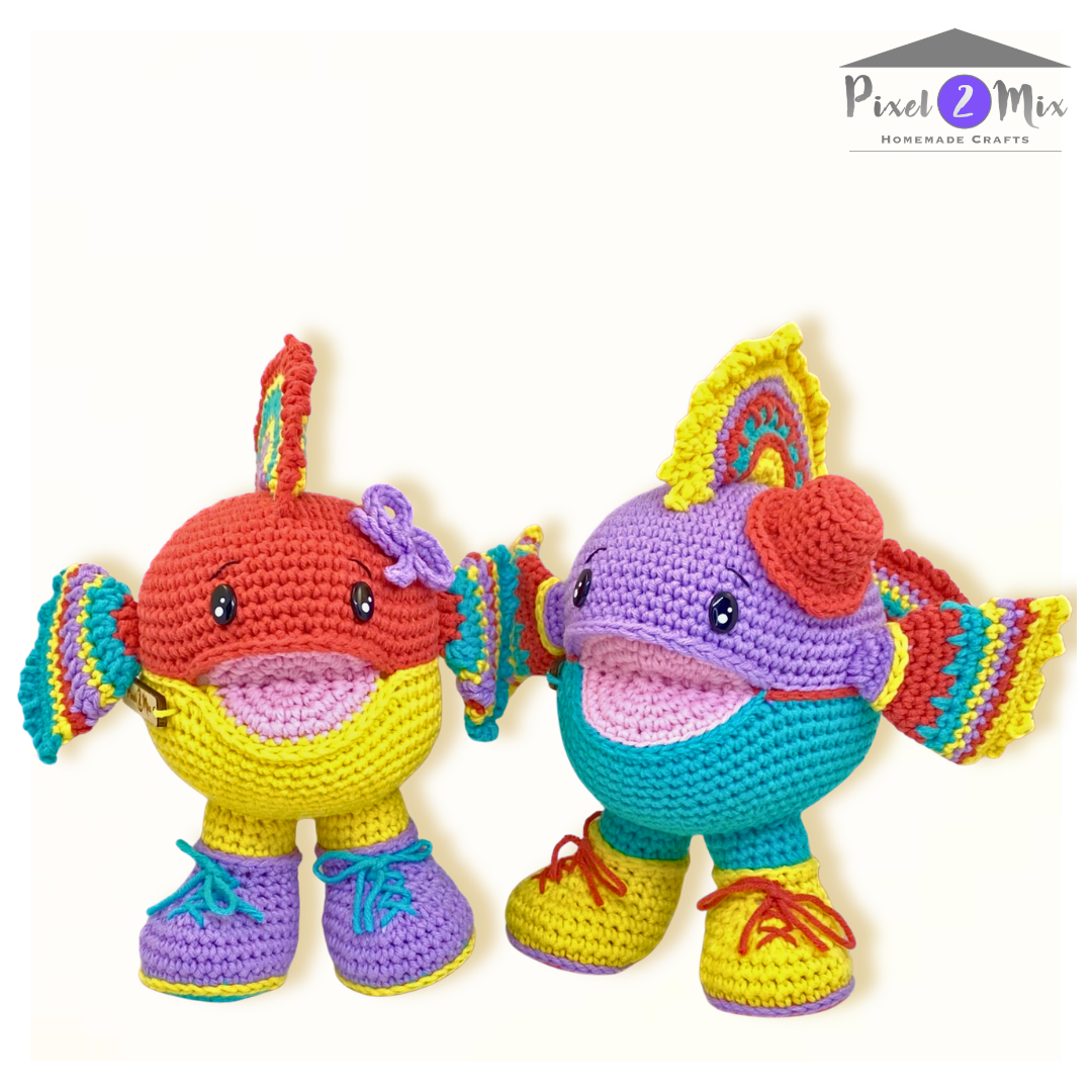 Fien & Finn - Tropische Lopende Vissen - Gehaakte Knuffels