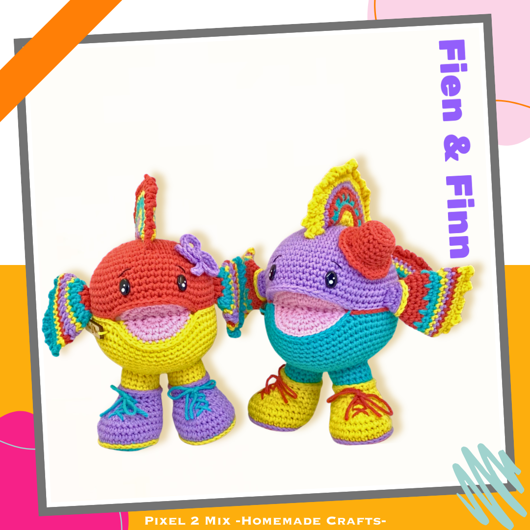 Fien & Finn - Tropische Lopende Vissen - PDF Haakpatroon