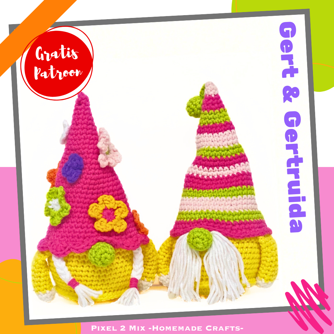 Gert & Gertruida - De Gnomes / Kabouters - Gratis PDF Haakpatroon