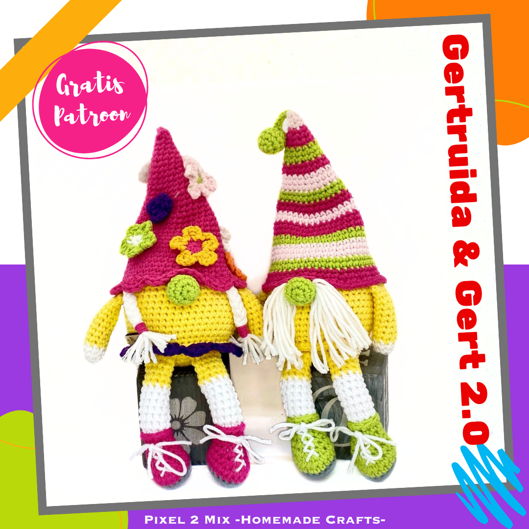 Gertruida & Gert 2.0 - Kaboutertjes / Gnomes - Gratis PDF Haakpatroon