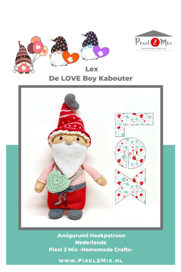 Lex - De LOVE Boy Kabouter - A5 Boekje Haakpatroon