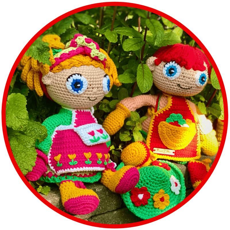 Jan - De Tuinman & Nelly - De Tuinvrouw. Amigurumi Tuinman haken, Amigurumi Tuinvrouw haken. Jan & Nelly, het Perfecte Tuinders Duo! Verken de fascinerende wereld van haakcreaties met Jan - De Tuinman en Nelly - De Tuinvrouw, het ideale tuindersduo voor j