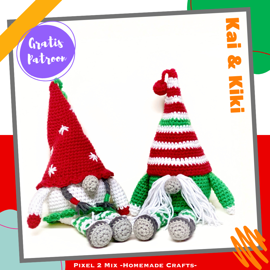 Kai & Kiki - De Kerst Kaboutertjes / Gnomes - Gratis PDF Haakpatroon