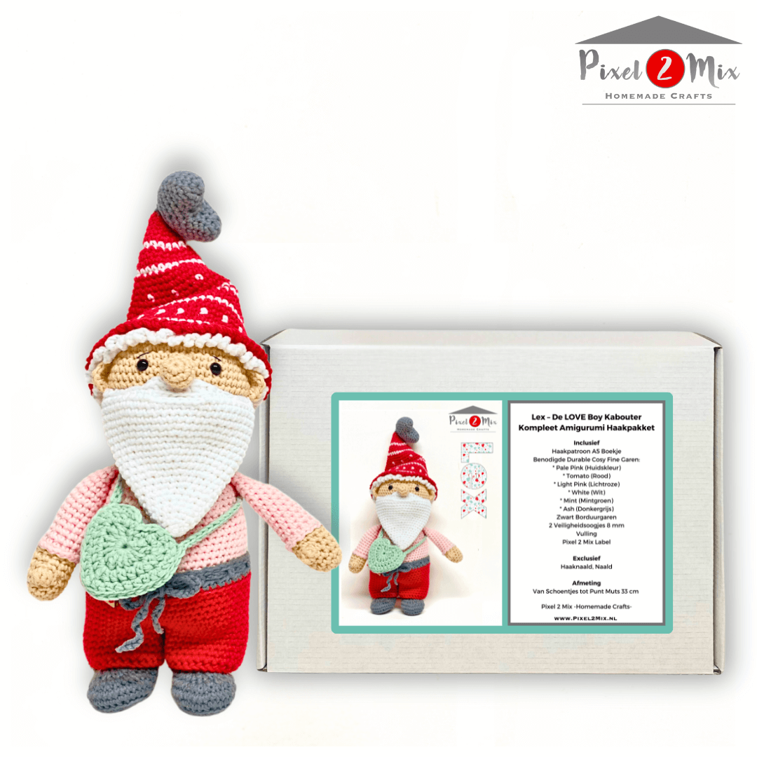 Lex - De LOVE Boy Kabouter - Amigurumi Haakpakket