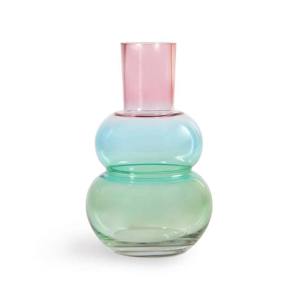 vase droplet pink large