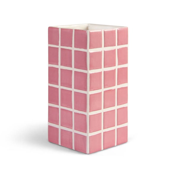 vase tile pink