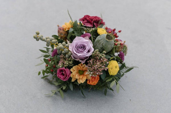schattig rond bloemstukje