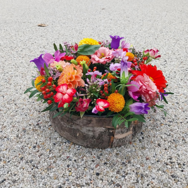 krans in houten basis 28 cm