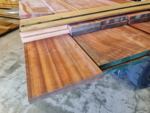 7 m2 Hardhouten planken geschaafd 1.8 cm dik