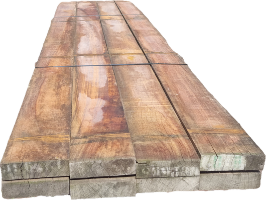 Hardhouten balken - fijnbezaagd 7.0x25.0 cm 8 stuks 4.50 meter