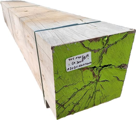 Hardhouten balk / paal fijnbezaagd 40x40 cm 3.00 meter