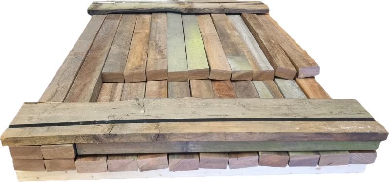 Hardhouten balken geschaafd 4.5x8.5 cm