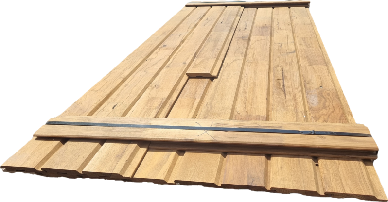 3.5 m2 Halfhouts rabat  - Hardhout  - Geschaafd  - gevingerlast  1.8x12.5 cm  1 stuk 1.70 meter  11 stuks 2.40 meter  B keus  € 140,- inclusief BTW     Paknummer: HP20