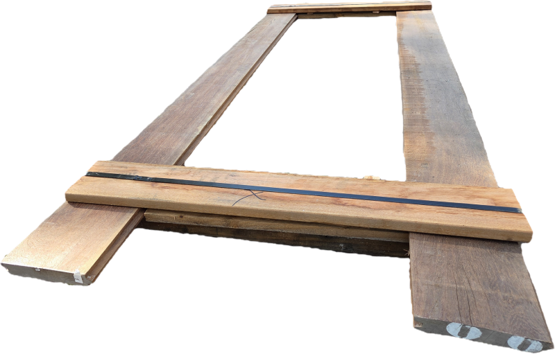 Hardhouten damwand  Afmeting: 3.0x18.0 cm