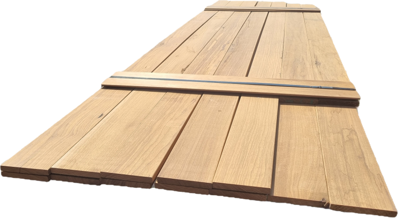 Hardhouten planken  één kant geschaafd  1.8x14.0 cm