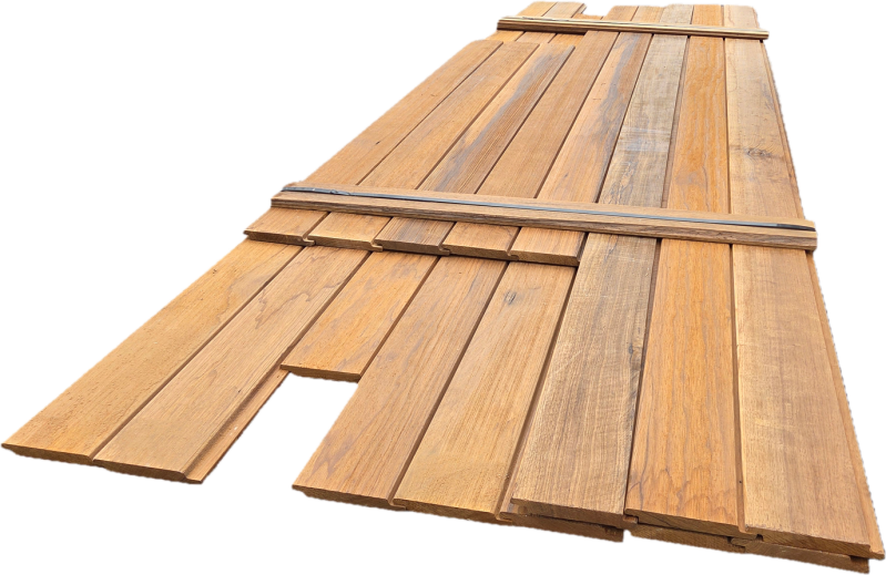 6 m2 channelsiding rabat - hardhout Afmeting: 1.8x12.5 cm