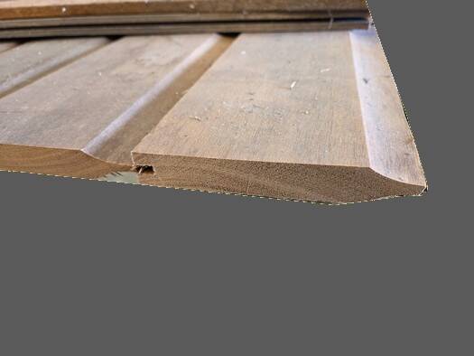 3.19 m2 dubbel rabat  - Hardhout  - Geschaafd