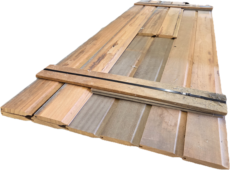 3.19 m2 dubbel rabat  - Hardhout  - Geschaafd