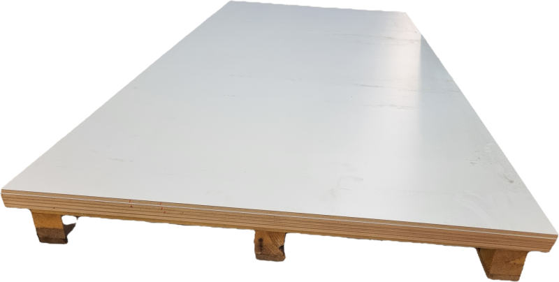 Okoume Multiplex  Twee zijden wit hpl