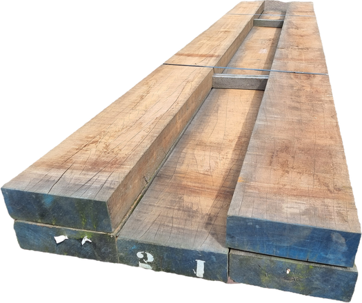 Hardhouten balken - fijnbezaagd 10.0x30.0 cm 5 stuks 4.50 meter
