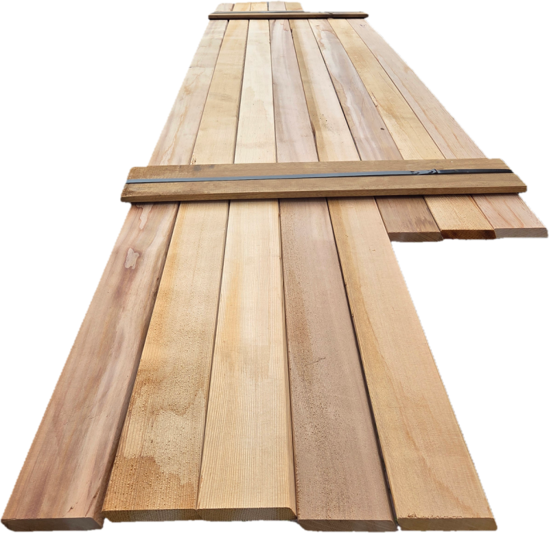 Red Cedar Rhombus profiel geschaafd en fijnbezaagd Afmeting: 1.8x8.5 cm