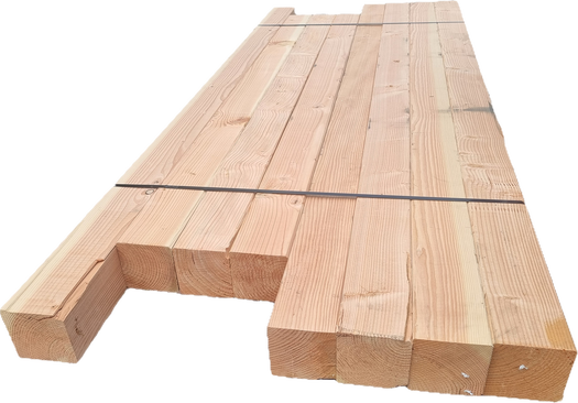 Douglas palen / balken Geschaafd 14.5x14.5 cm 3 stuks 2.50 meter 5 stuks 3.00 meter wolvega