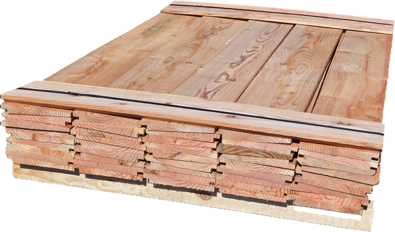 12 m2 Douglas Zweeds rabat  Werkende Breedte: 180 mm Dikte: 12 naar 24 mm  45 stuks 1.50 meter lichte  B-keus   € 180,- inclusief BTW  Paknummer: tp165