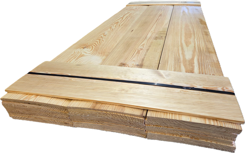 Lariks Planken  Geschaafd aan één zijde  Breedte: 28.8 cm  Dikte: ± 1 cm