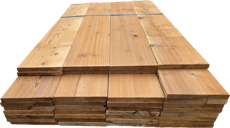 Planken 2.0x18.5 cm - plato verduurzaamd / Thermowood  - geborsteld